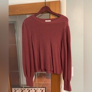 Madewell merino wool/alpaca blend balloon sleeve sweater, womens size large
